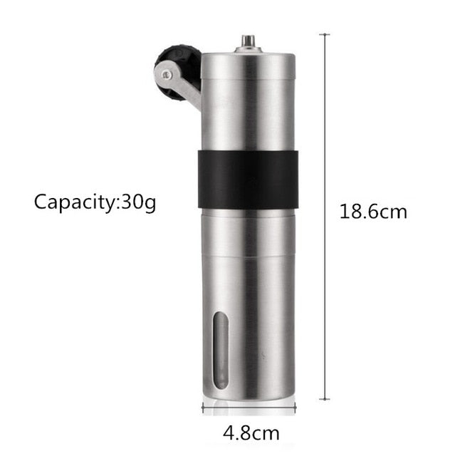 Manual Ceramic Coffee Mill in Stainless Steel