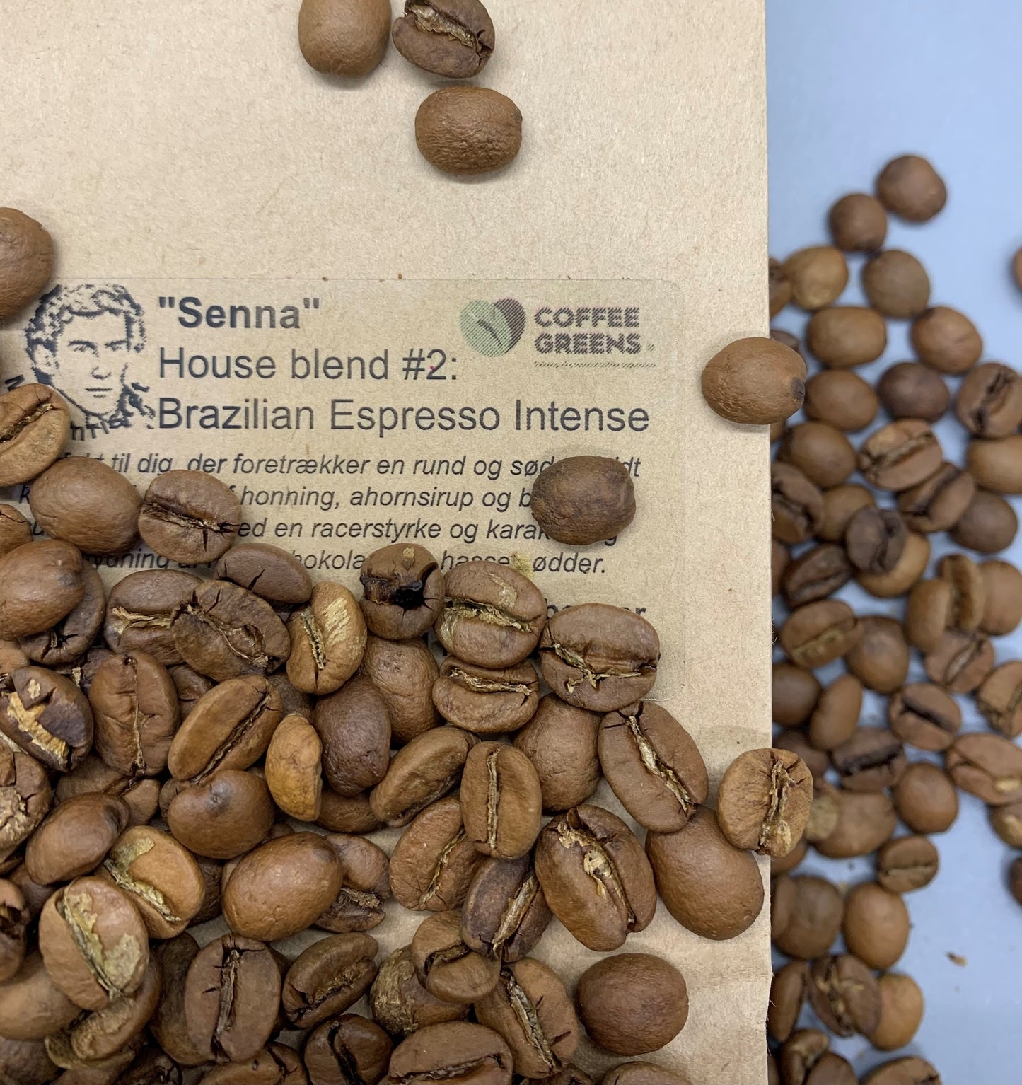 "Senna"- House blend # 2:Brazilian Espresso Intense - Ristede kaffebønner