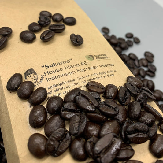 "Sukarno"- House blend # 6:Indonesian Espresso Intense - Roasted coffee beans